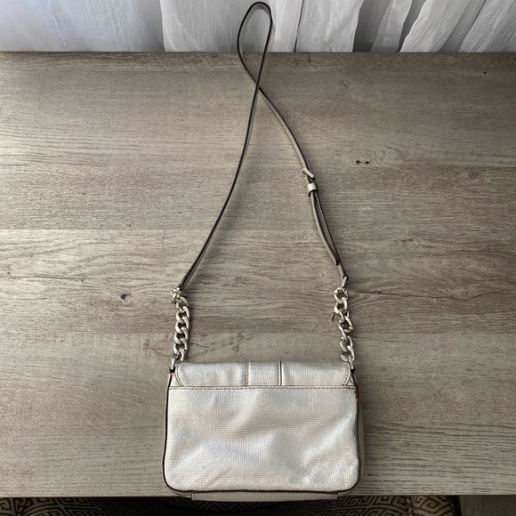 Silver Michael Kors Crossbody Purse - Picture 3 of 4